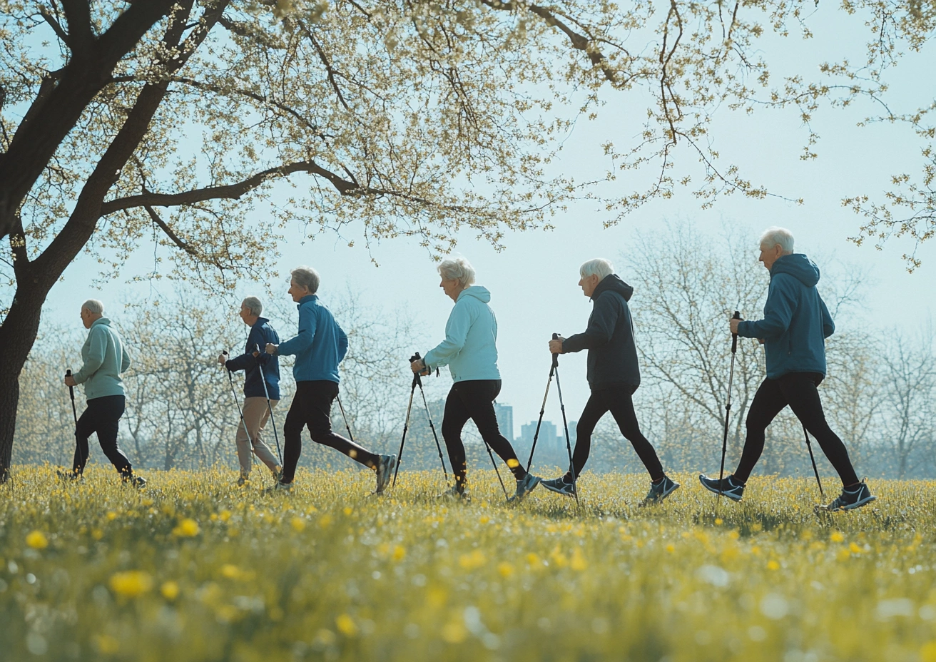 Скандинавська ходьба для старших людей